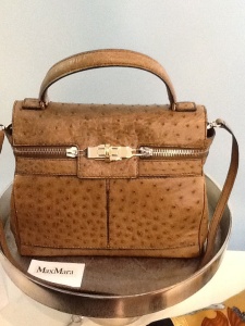 Beautiful Max Mara Ostrich Margaux Handbag  $1,500